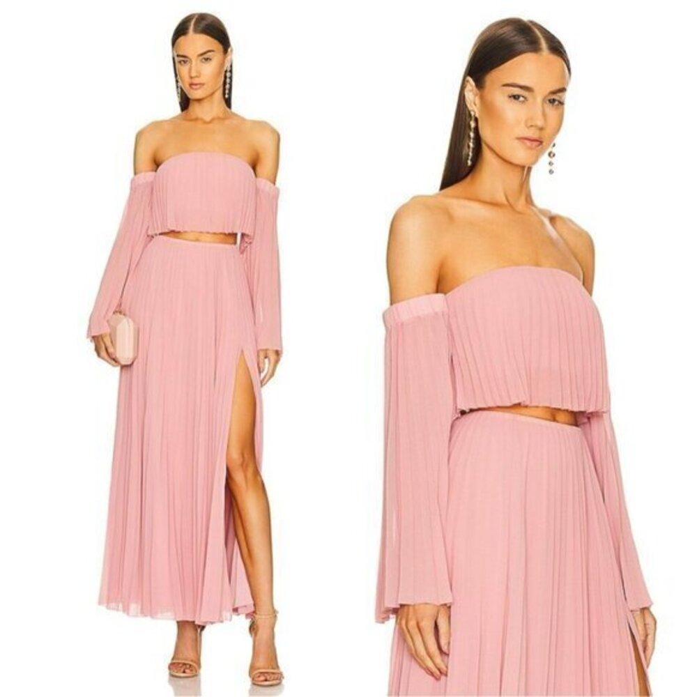 Michael Costello xREVOLVE Marcella Skirt Set - Mauve
